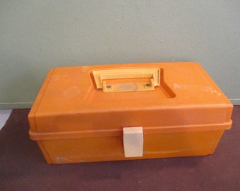 Vintage Oxwall Tool Original Blue Plastic Storage Container Craft Tackle Box  Toolbox Tool Box 