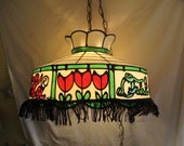Coke Lamp Hanging Swag Round Vintage Light In Line switch Ready to hang