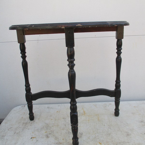 Vintage Half Moon End Table Etsy