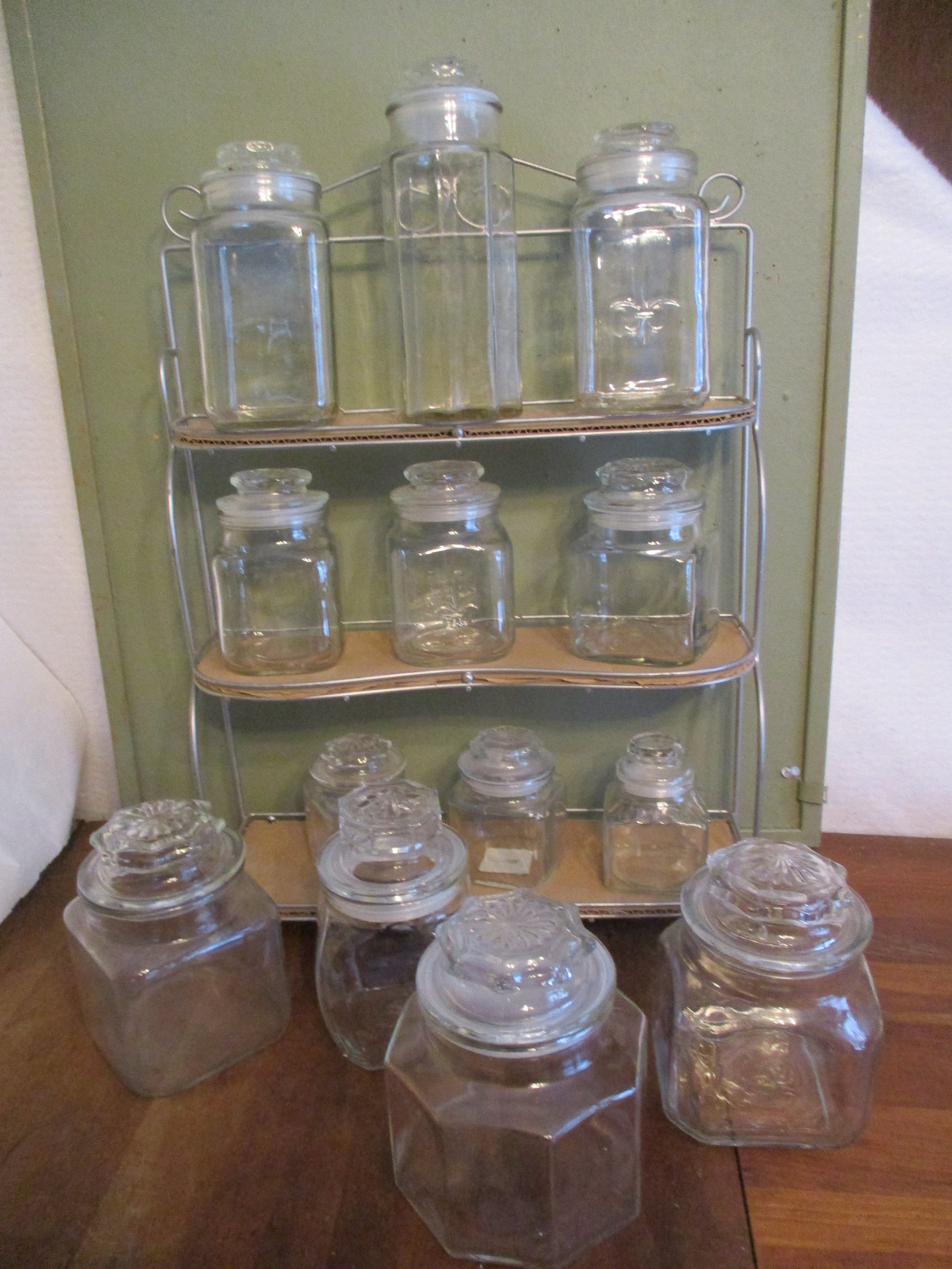 Anchor Hocking Stackable Square Glass Canisters