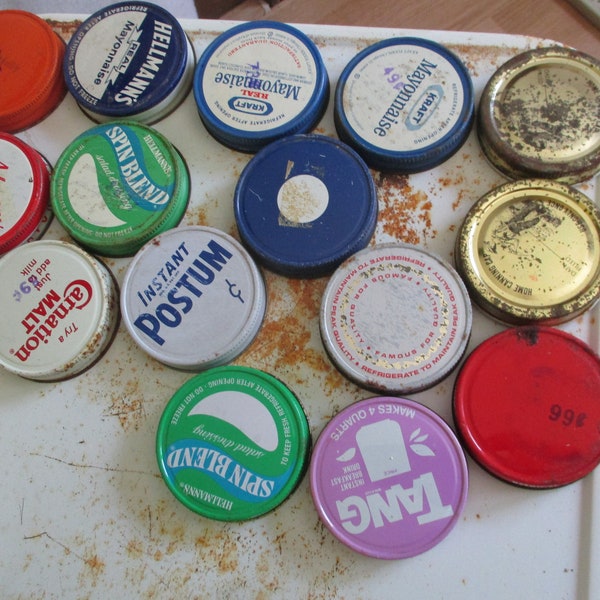 Metal Regular Jar Lids Vintage CHOICE