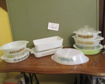 Casserole Fire King Glasbak Glass   Vintage Choice
