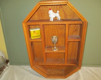 Curio Cabinet Wall Mount  Miniature collectible Vintage cupboard