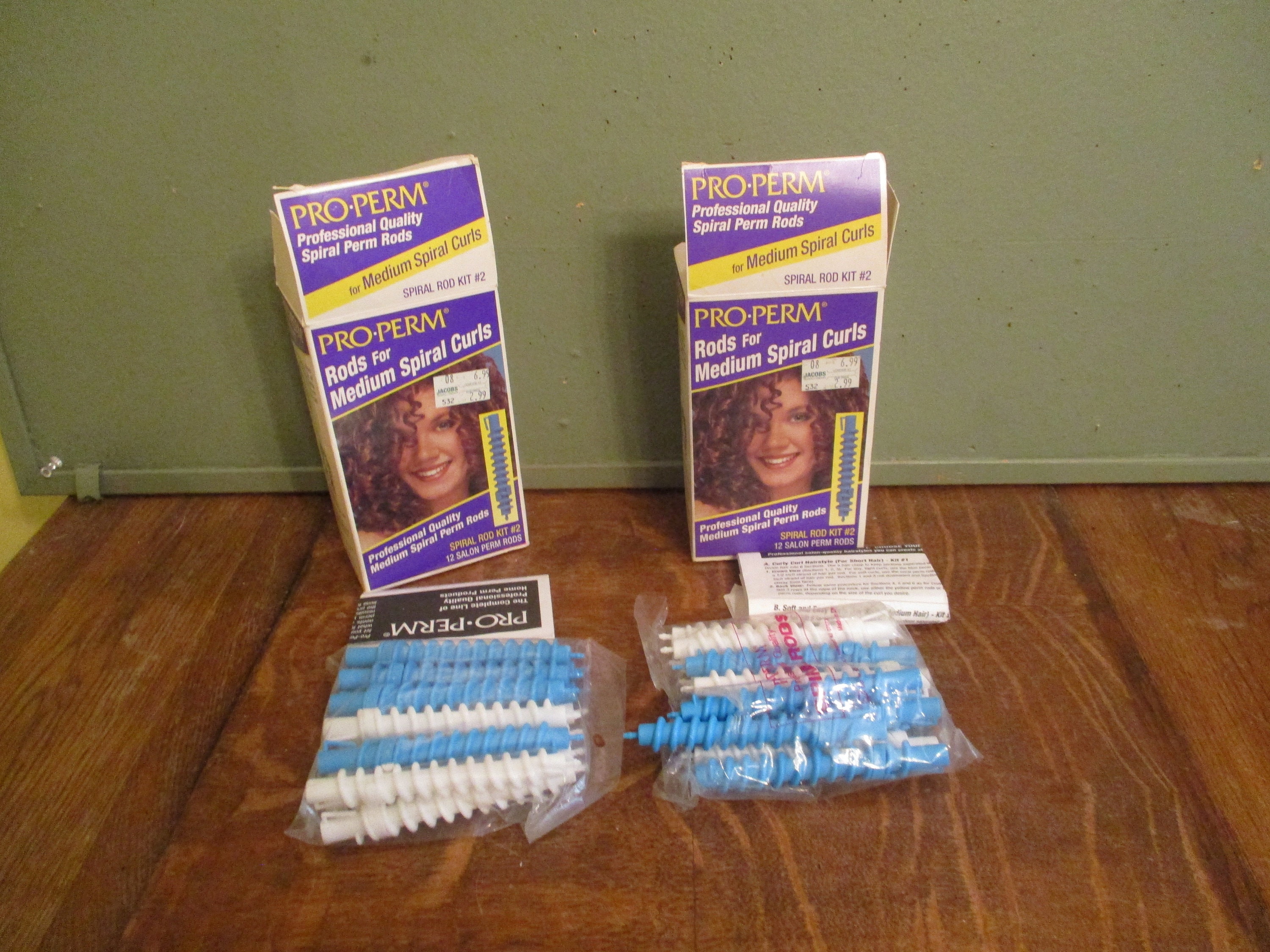 Pro Perm Spiral Rods Curlers Vintage New Old Stock Etsy