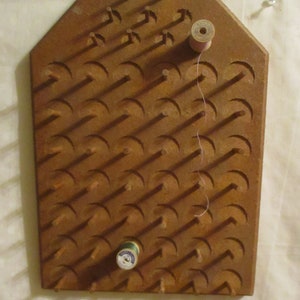 Wooden Thread Spool Rack, 51 Spool Holder,  Vintage Sewing Storage