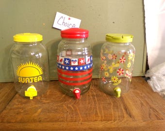 Sunbeam Bread ガラスキャニスター 保存容器 Vintage Sunbeam Bread Glass Counter Jar, Kitchen Storage - Etsy
