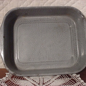 Cake Pan Gray Enamelware Gray Granite