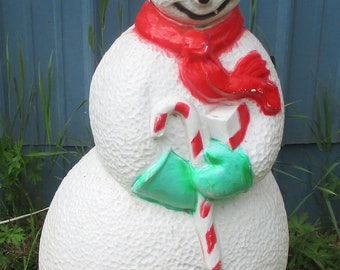 SnowMan Blow Mold Out Door Christmas Light