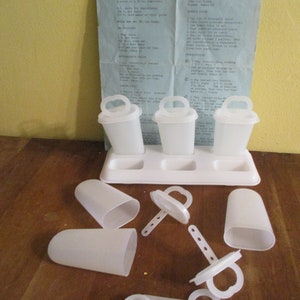 Popsicle Maker Tupperware fruit sicles frozen yoguart Vintage