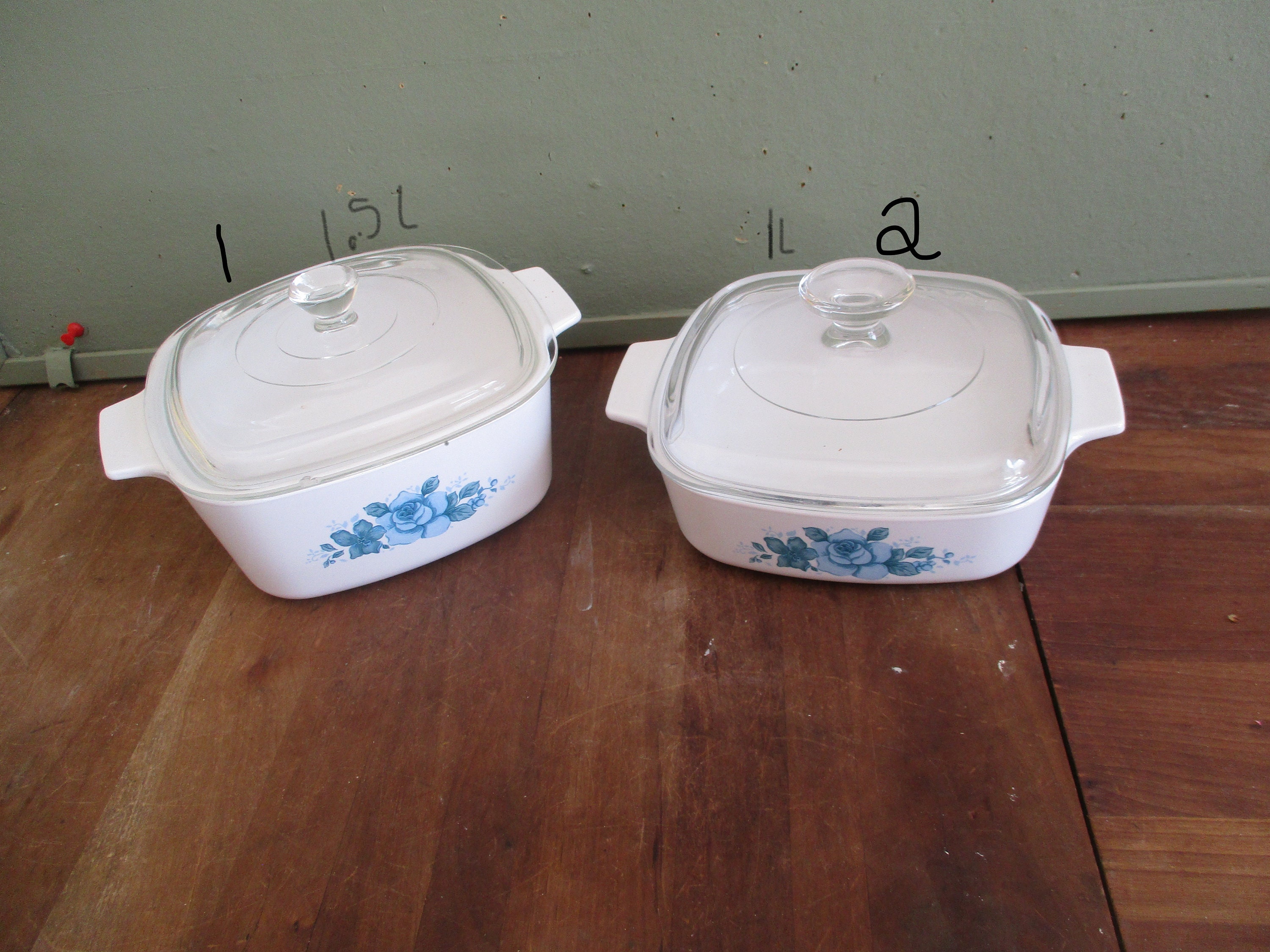 【USED美品】  ブルーフラワー　コンポート Corning Ware Blue Flower Vintage CHOICE One Only - Etsy