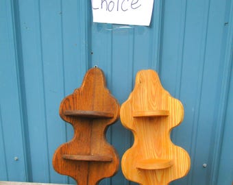 Corner shelf Knick knack Two tier Vintage Shelf CHOICE