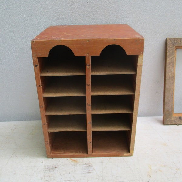 File Cubby Storage Cabinet Vintage