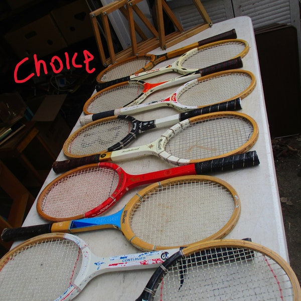 Wood Tennis Rackets Vintage  CHOICE