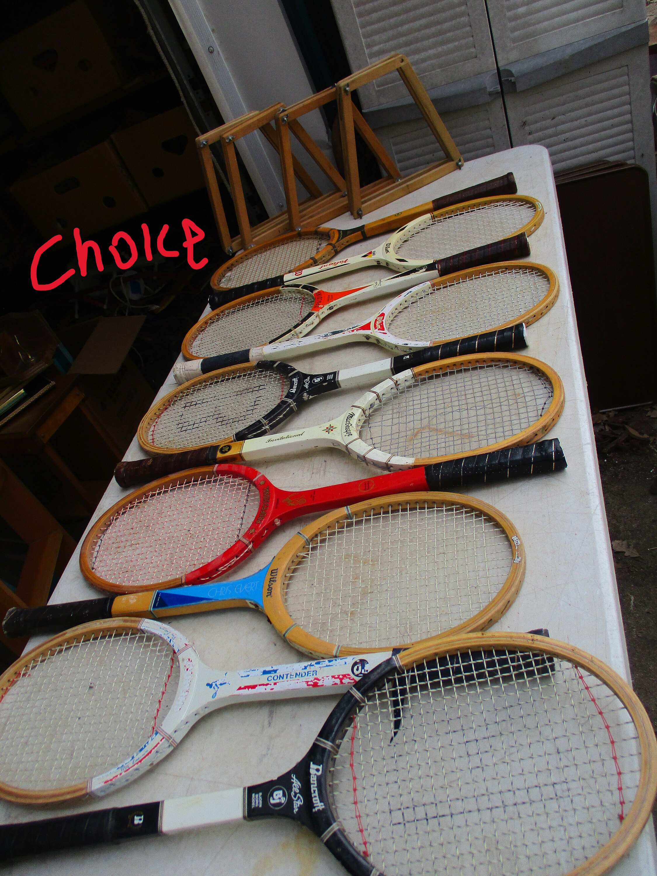 Wood Tennis Rackets Vintage CHOICE Etsy