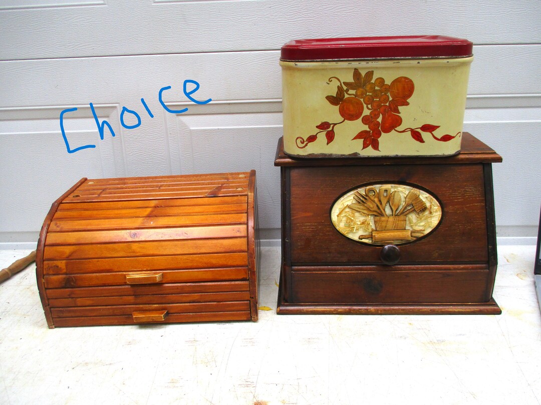 Bread Box Primitive Vintage Kitchen Storage CHOICE Etsy