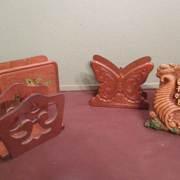 Napkin Holder CHOICE Thanksgiving Butterfly Strawberry Retro Vintage