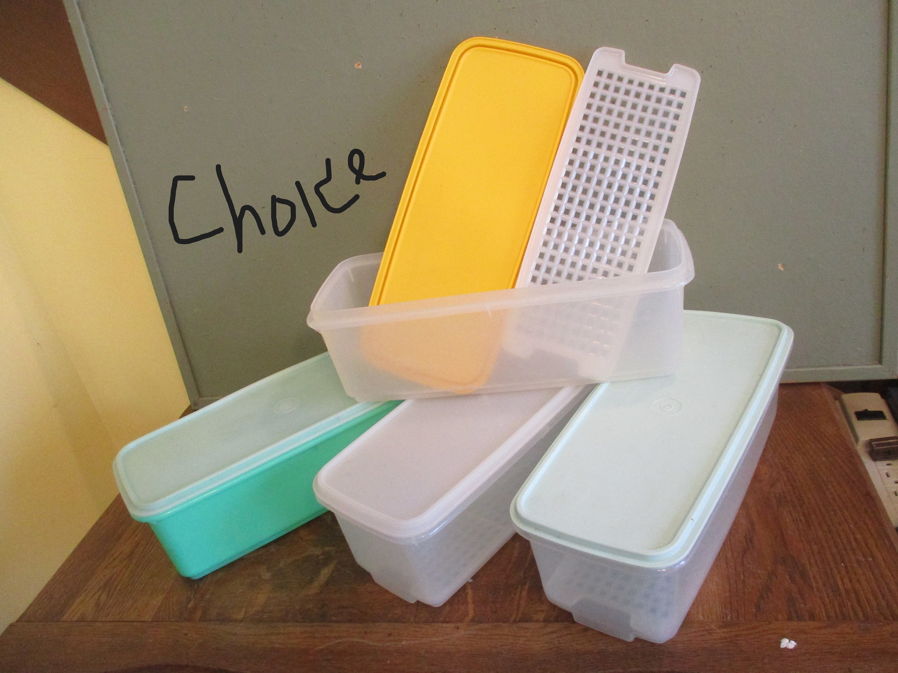 Tupperware grand céleri Keeper vintage plastique 3 pièces au choix