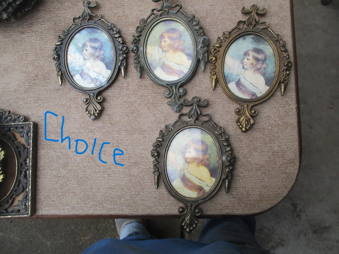 Ornate Metal Frames Made in Italy Oval Vintage CHOICE - Etsy