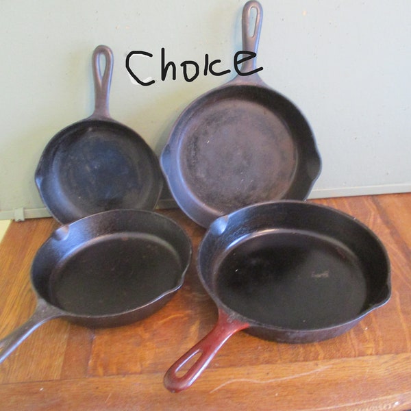 Cast Iron Skillet Unmaked Vintage CHOICE