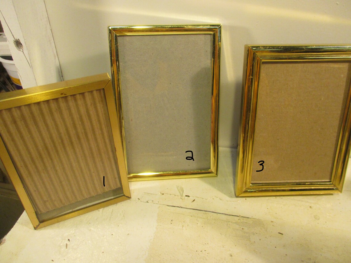 Picture Frames Vintage Easel Backs Choice ONE ONLY Brass or Etsy