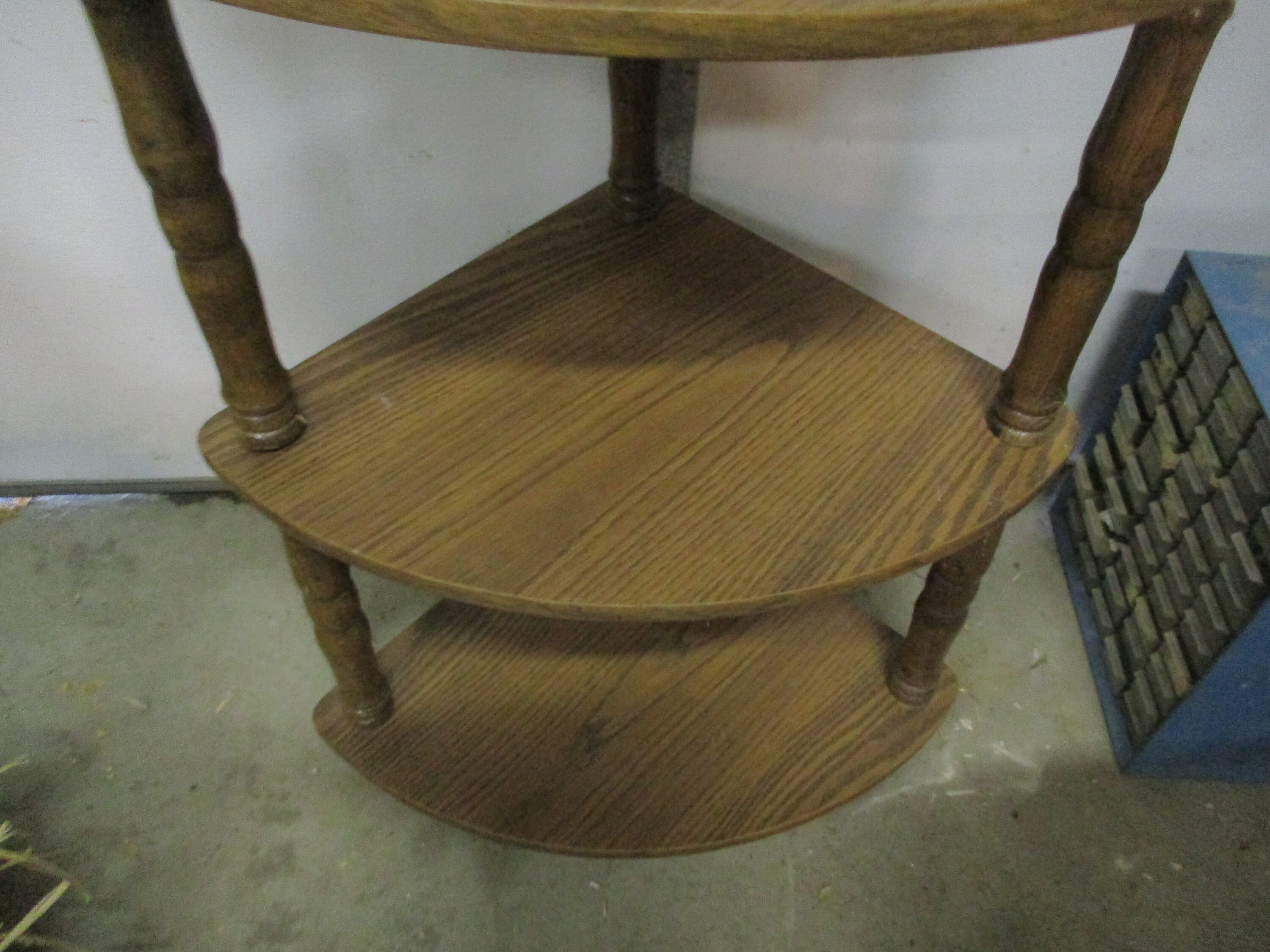 Corner Shelf Floor Four Tiered Spindle Vintage Display Knick Etsy