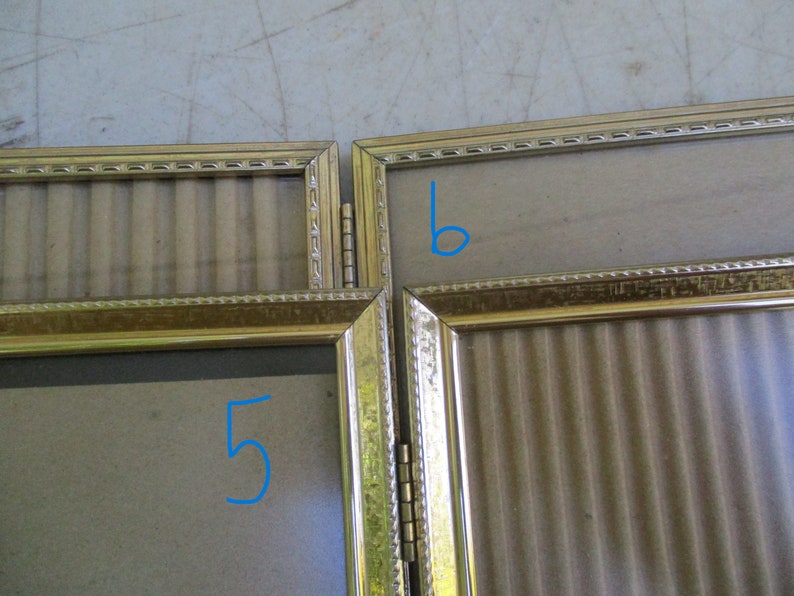 Bi Fold Picture Frames 8 X 10 Vintage Glass Gold Tone CHOICE - Etsy