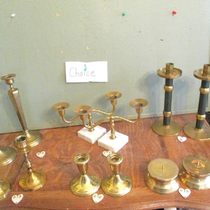 Brass Candlesticks Vintage set of 2 Choice