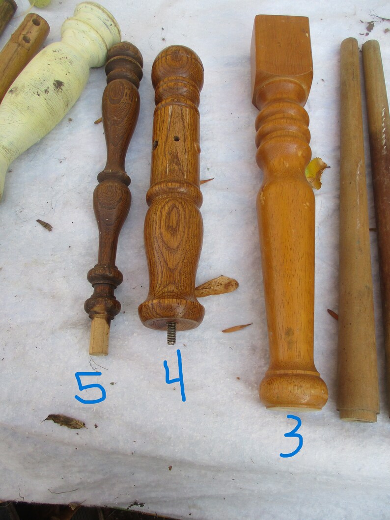 Wood Spindle Architecture Salvage Vintage Furniture Wood Working part CHOICE image 3