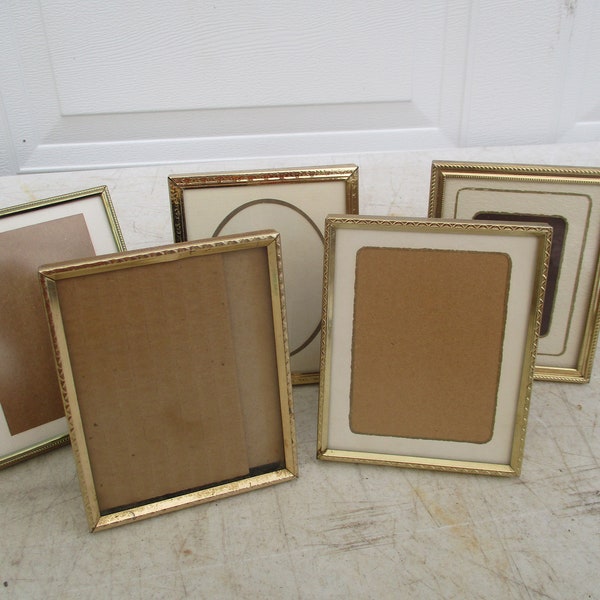 Gold Tone Picture Frames 5 1/4 x 4 1/4  ONE ONLY