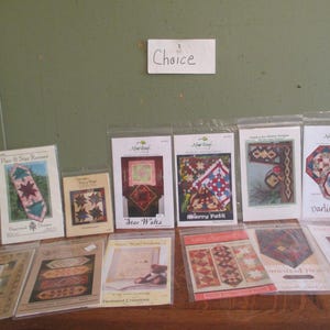 Quilt Table Runner Wall Hanging patterns  CHOICE