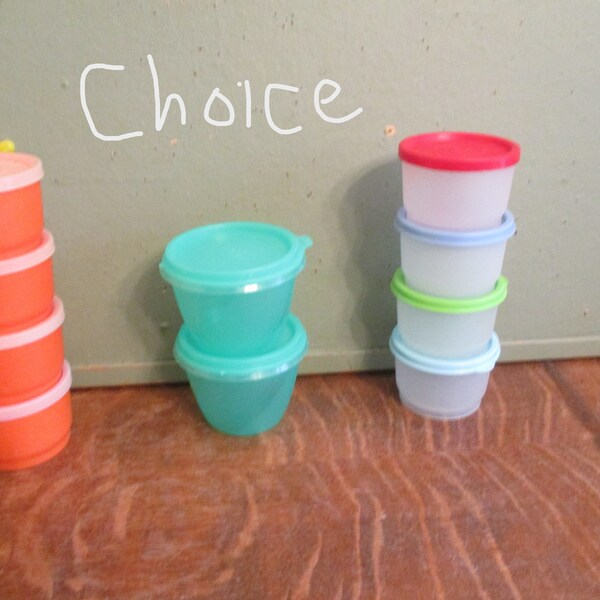 Tupperware Snack cups with Lids Vintage  CHOICE of set