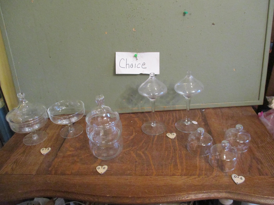 Princess Glass Containers Princess House Etched Glass Containers Vintage CHOICE - Etsy