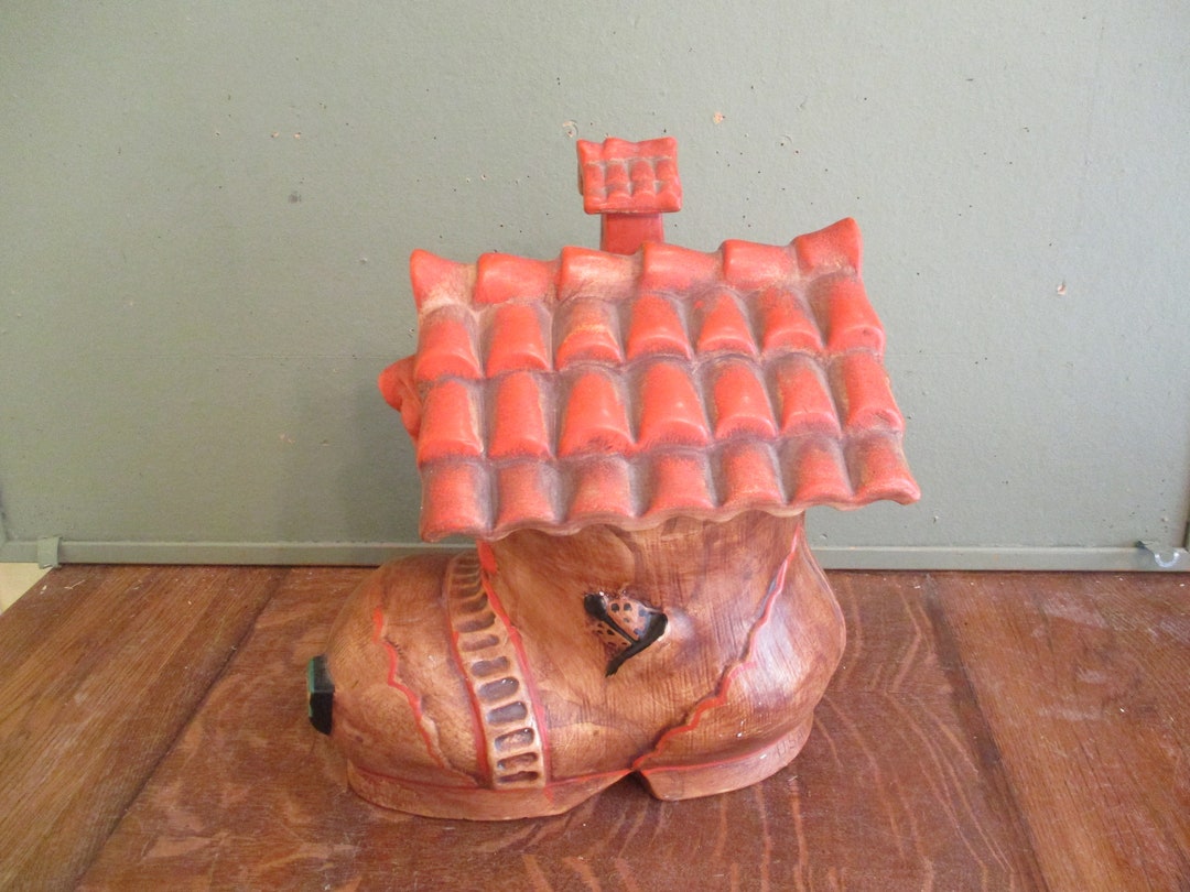 Shoe Cookie Jar Boot Farmhouse Kitchen Vintage Etsy