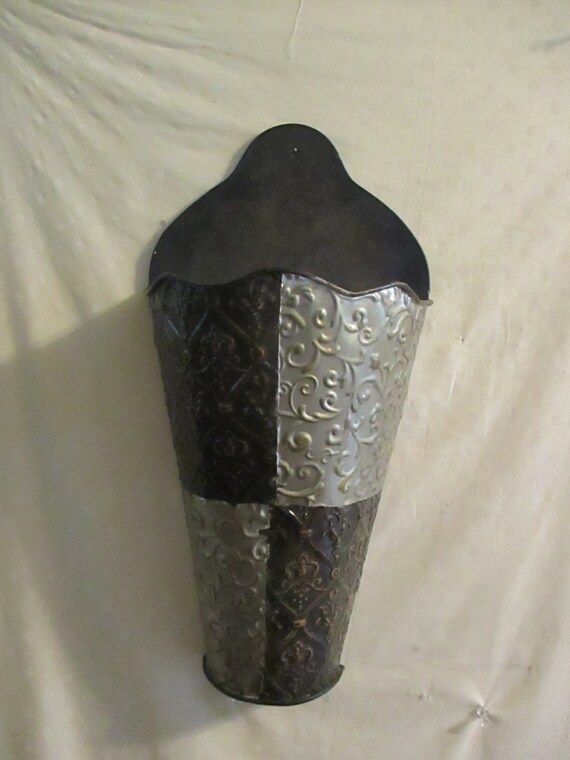 Wall Pocket Metal Hanging Ceiling Tile Look Etsy