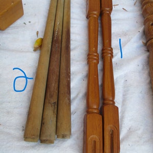 Wood Spindle Architecture Salvage Vintage Furniture Wood Working part CHOICE image 2