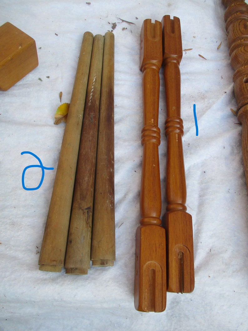 Wood Spindle Architecture Salvage Vintage Furniture Wood Working part CHOICE image 2