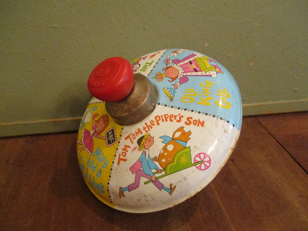 Spinning Top Nursery Rhymes Vintage Tin Toy CHOICE Etsy
