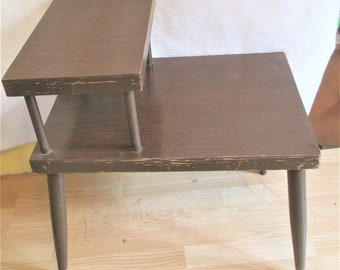 Mid century two on sale tier end table