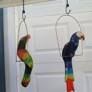 Parrot Macaws Mobile Wall Hanging wood Vintage Decor CHOICE