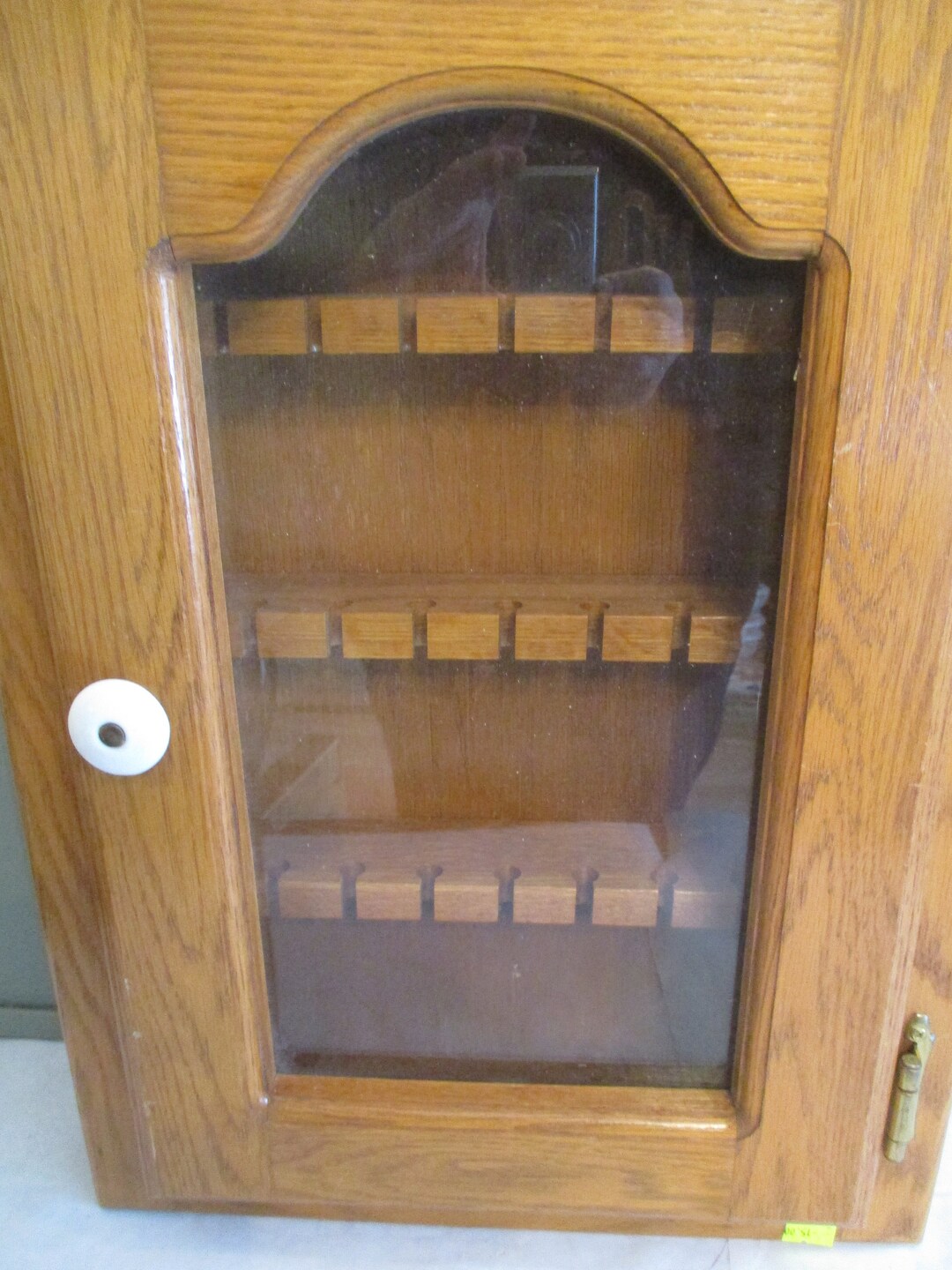 Spoon Rack Display Case Curio Holds 27 Decorator Spoons Cupboard Glass