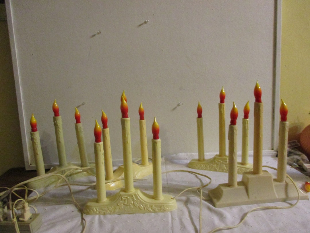Electric Candle Christmas Decor Candle Stand of 3 Choice C Etsy