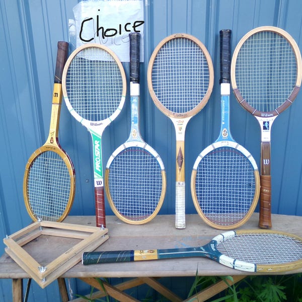 Wooden Short Racket Wooden Tennis Raquets - Etsy