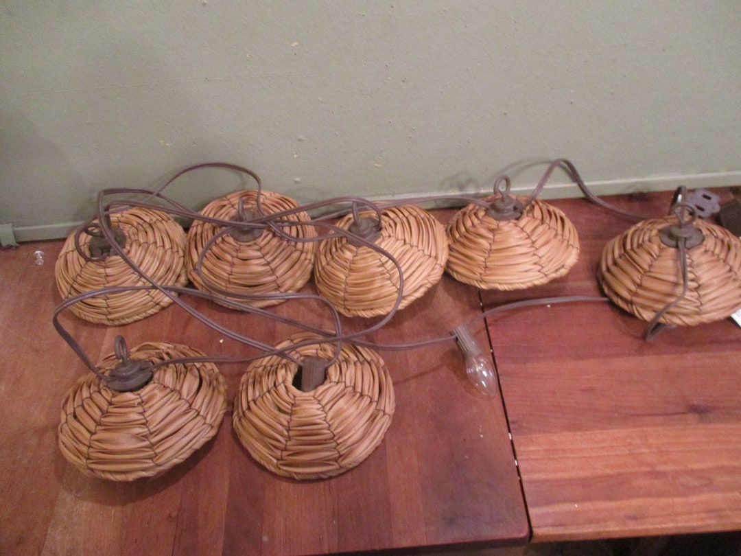 Security Rattan With String Rattan Look Lights String Outdoor Indoor Decor Patio Light - Etsy