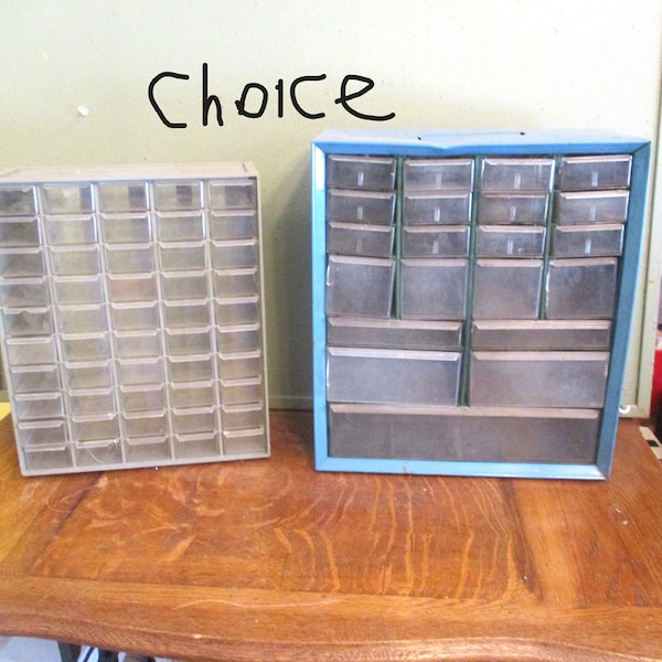 Storage Organizer CHOICE Vintage Metal Blue Plastic Gray