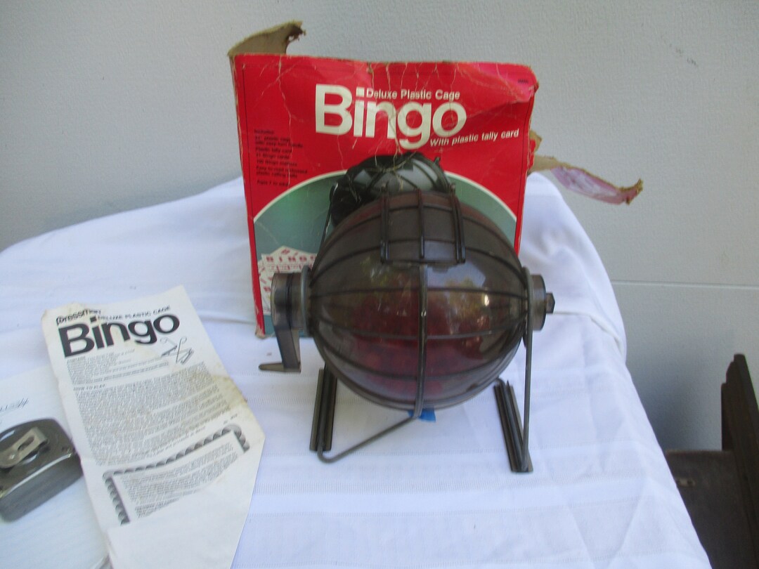 Bingo Ball Dispenser With 75 Numbers Vintage Etsy