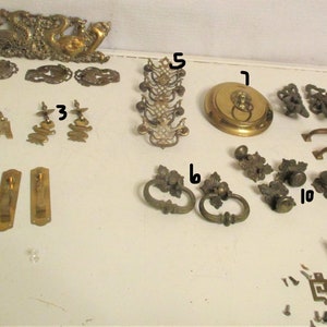 Hardware Drawer Pulls Brass and metal  vintage used CHOICE