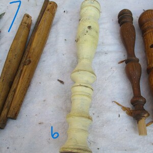 Wood Spindle Architecture Salvage Vintage Furniture Wood Working part CHOICE 6 yellow