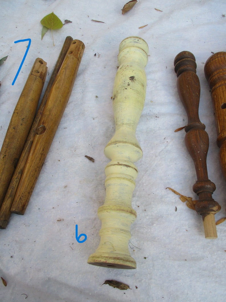 Wood Spindle Architecture Salvage Vintage Furniture Wood Working part CHOICE 6 yellow