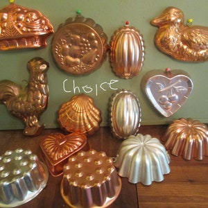 Aluminum Jello Molds Cooper Colored CHOICE