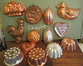 Aluminum Jello Molds Cooper Colored CHOICE